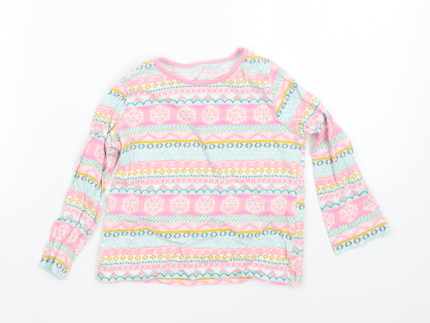 Nutmeg Girls Multicoloured Striped  Basic T-Shirt Size 3-4 Years