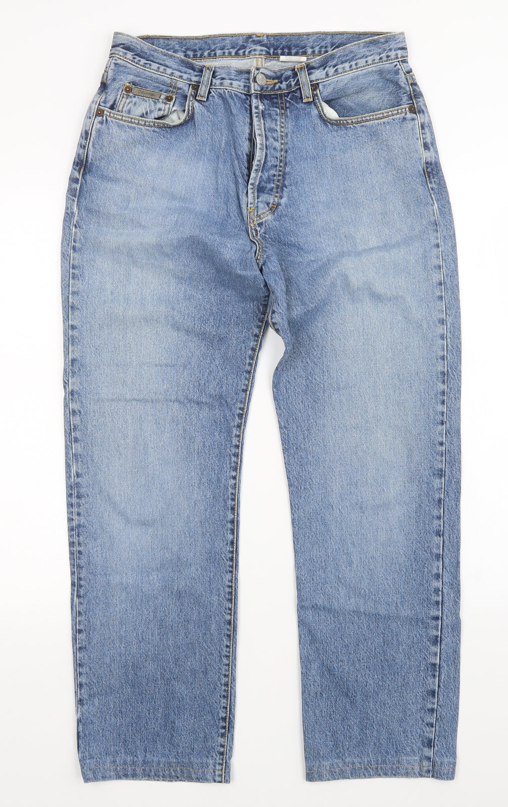 Calvin Klein Mens Blue   Straight Jeans Size 32 L30 in