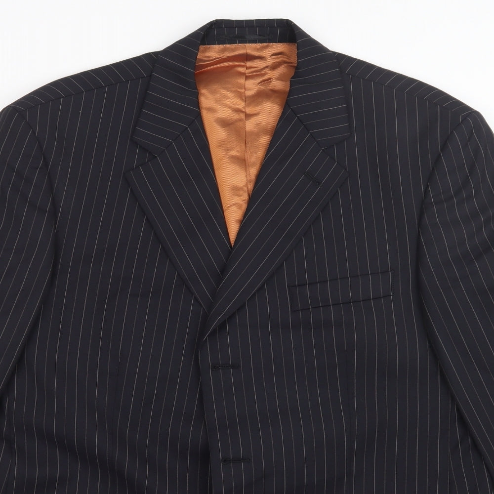 Bogart Mens Black Striped  Jacket Blazer