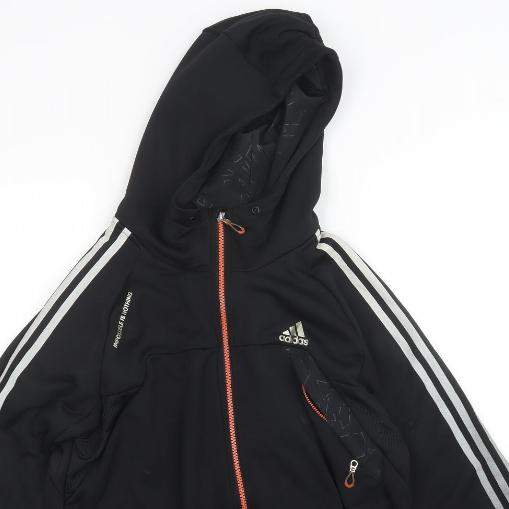 adidas Mens Black   Full Zip Hoodie Size M
