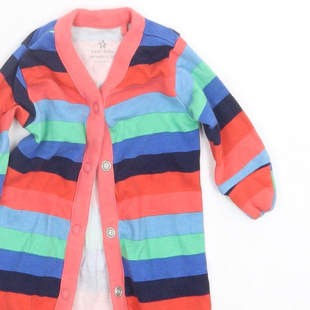 NEXT Boys Multicoloured Striped  Babygrow One-Piece Size Newborn