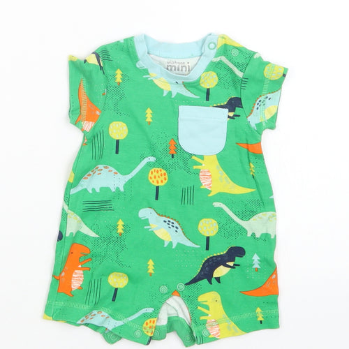 waitrose Boys Green   Romper One-Piece Size 0-3 Months