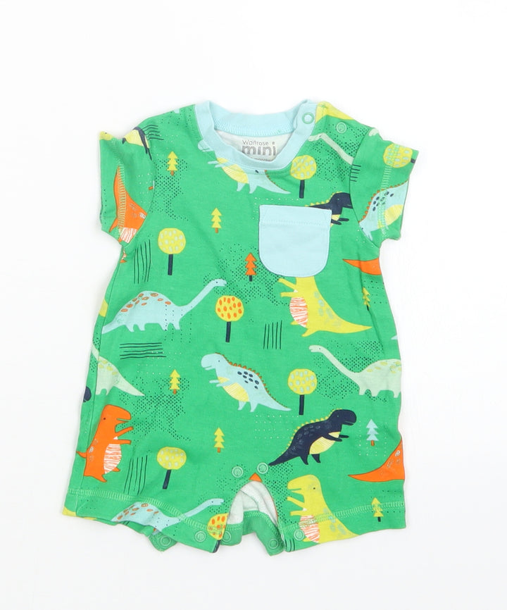 waitrose Boys Green   Romper One-Piece Size 0-3 Months