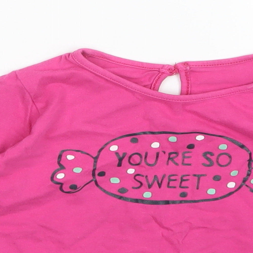 Matalan Girls Pink   Basic T-Shirt Size 12-18 Months