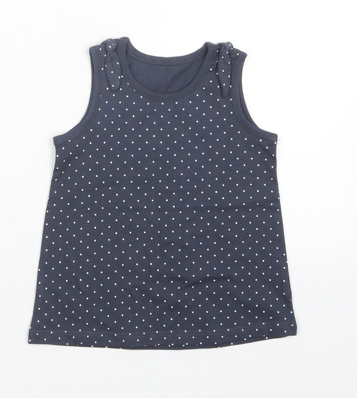 George Girls Blue Polka Dot Tank Dress Size 12-18 Months