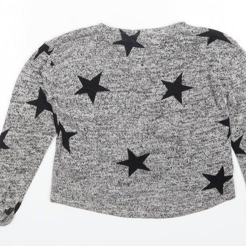 H&M Girls Grey   Pullover Jumper Size 9-10 Years