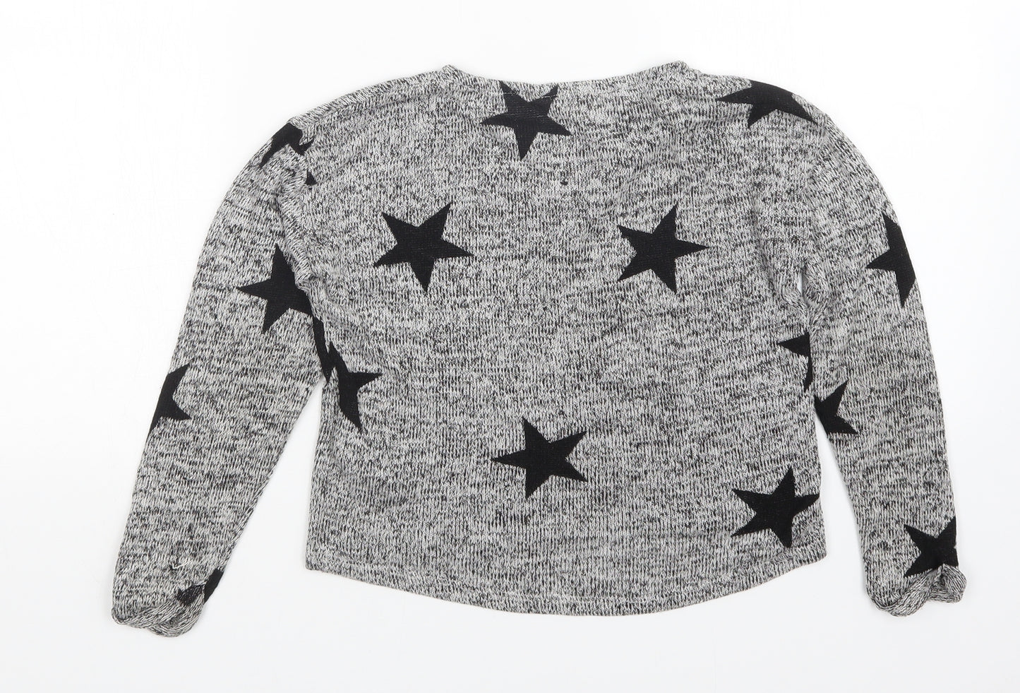 H&M Girls Grey   Pullover Jumper Size 9-10 Years