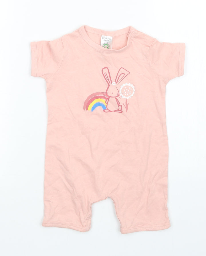 Lily & Dan Girls Pink Romper One-Piece Size 3-6 Months