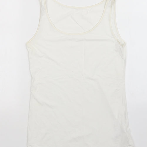 M&S Womens White   Basic Tank Size 12