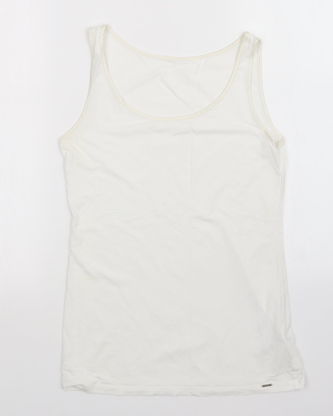 M&S Womens White   Basic Tank Size 12