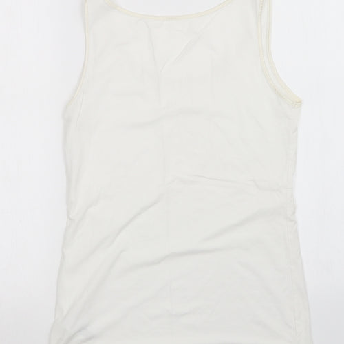M&S Womens White   Basic Tank Size 12