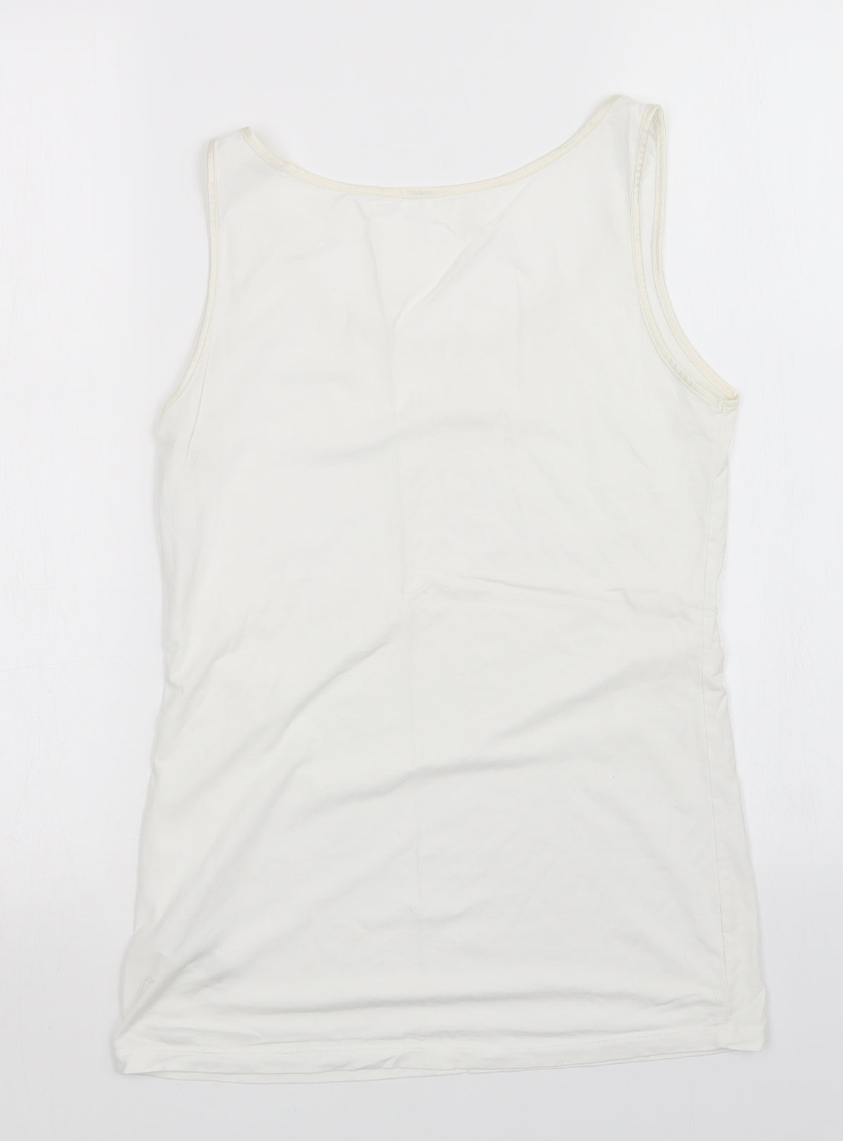 M&S Womens White   Basic Tank Size 12