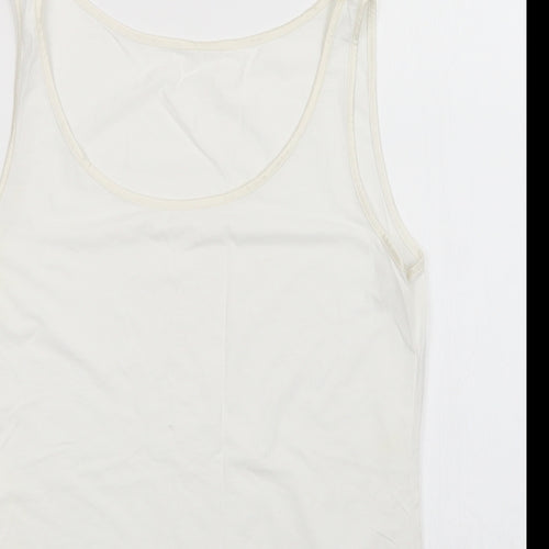 M&S Womens White   Basic Tank Size 12