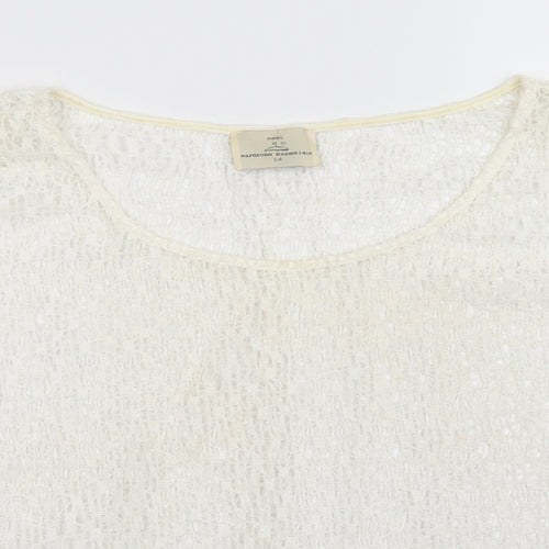 NEXT Womens White   Pullover Jumper Size 14