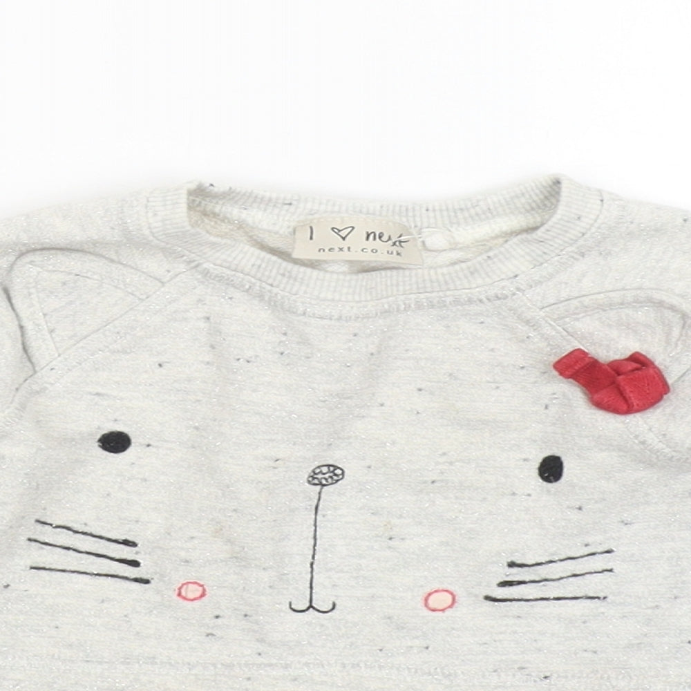 NEXT Girls Grey   Pullover Jumper Size 3-6 Months