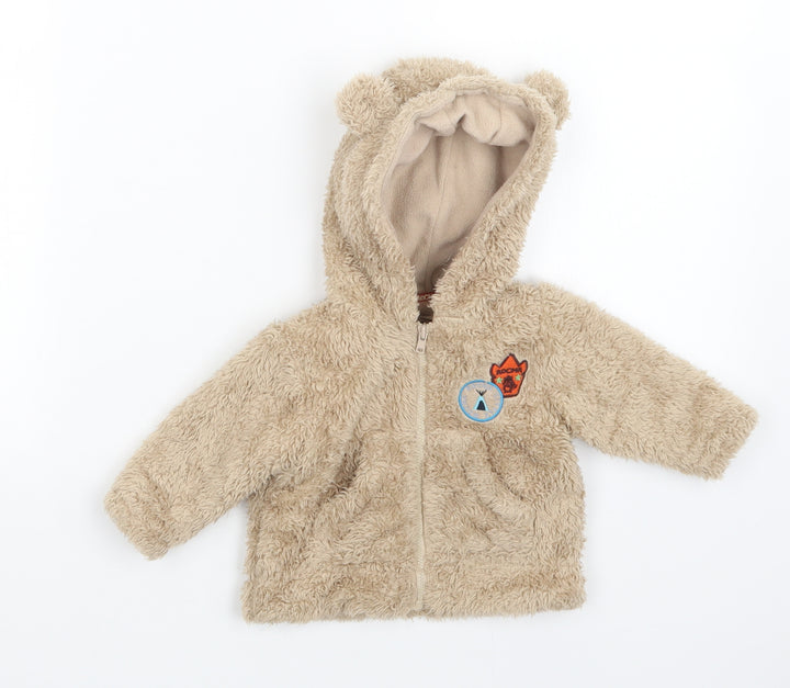 rocha Baby Brown Full Zip Jumper Size 0-3 Months