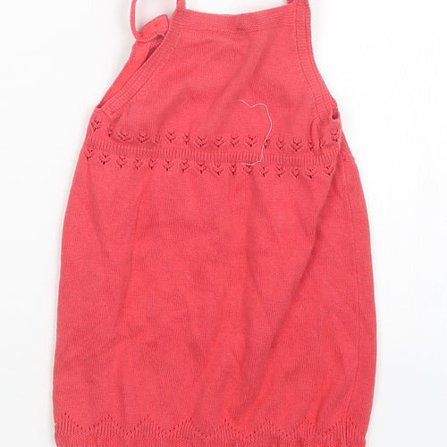 TU Girls Red   Jumper Dress  Size 6-9 Months