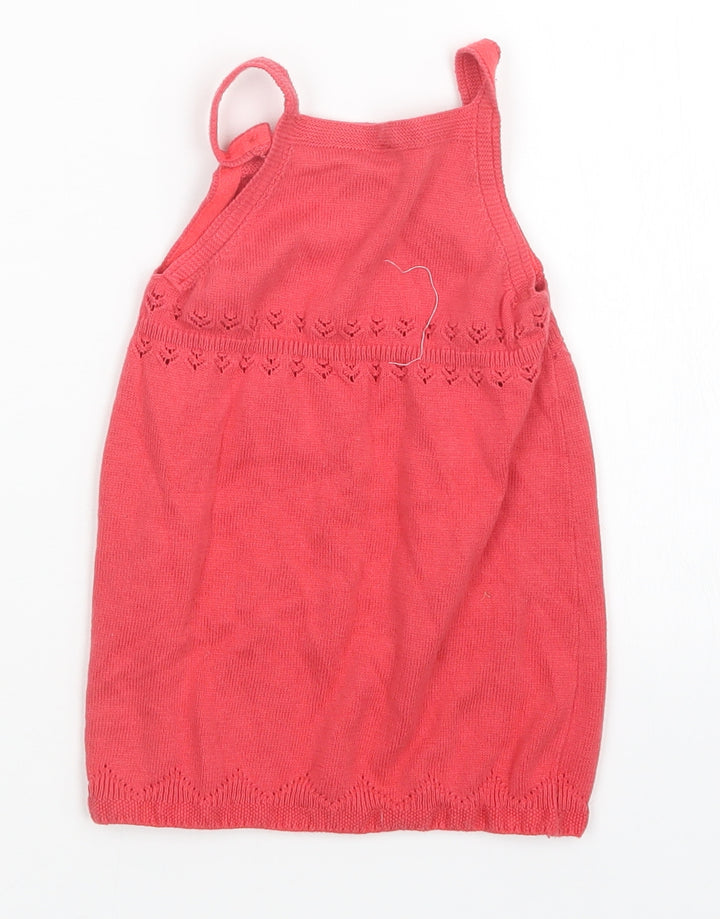 TU Girls Red   Jumper Dress  Size 6-9 Months