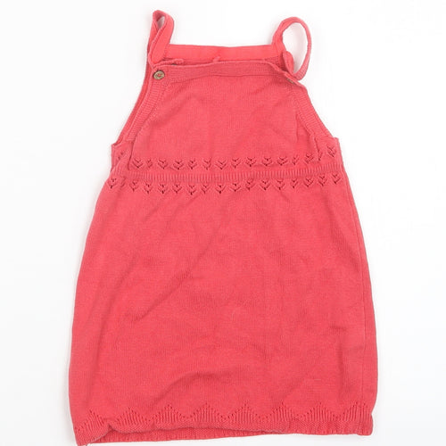 TU Girls Red   Jumper Dress  Size 6-9 Months