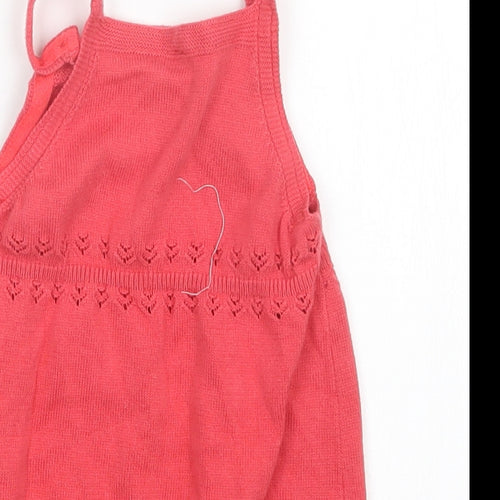 TU Girls Red   Jumper Dress  Size 6-9 Months