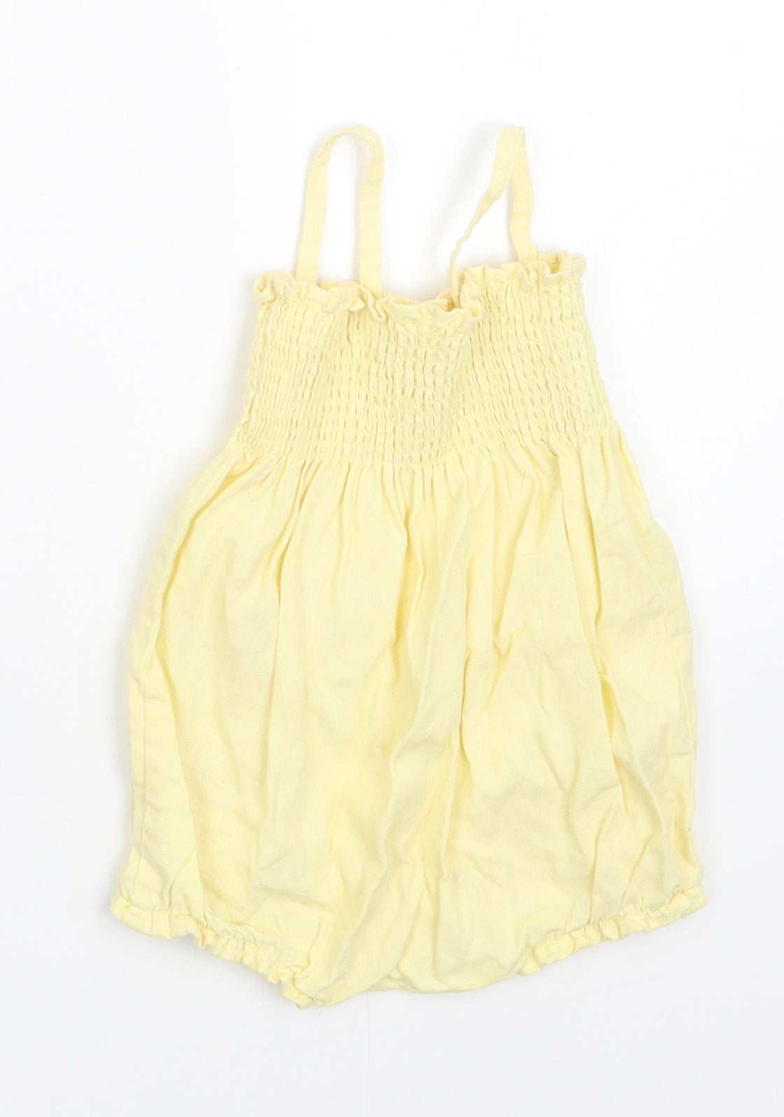 mini mode  Girls Yellow Floral  Romper One-Piece Size 3-6 Months