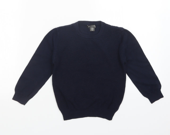Primark Boys Blue Pullover Sweatshirt Size 4-5 Years