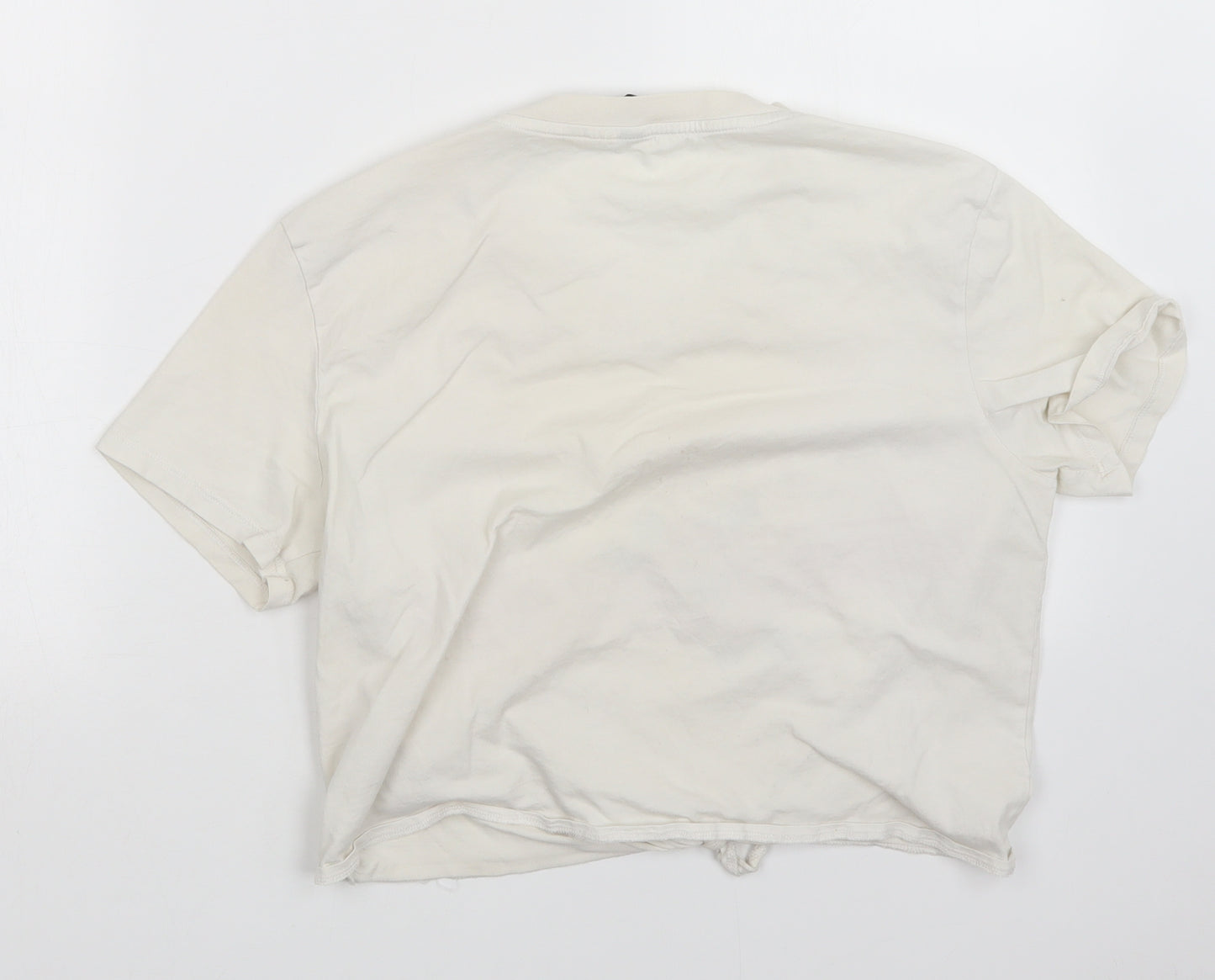 H7m Womens White   Basic T-Shirt Size L