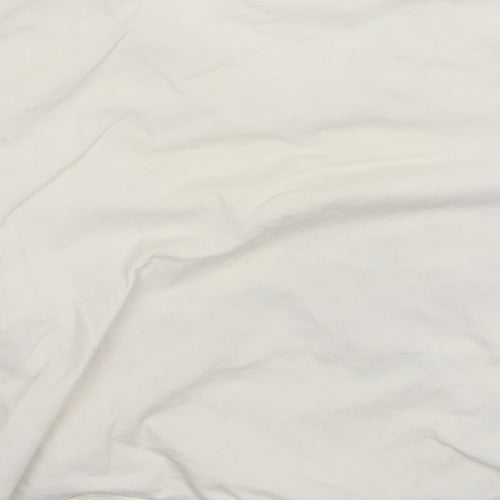 H7m Womens White   Basic T-Shirt Size L