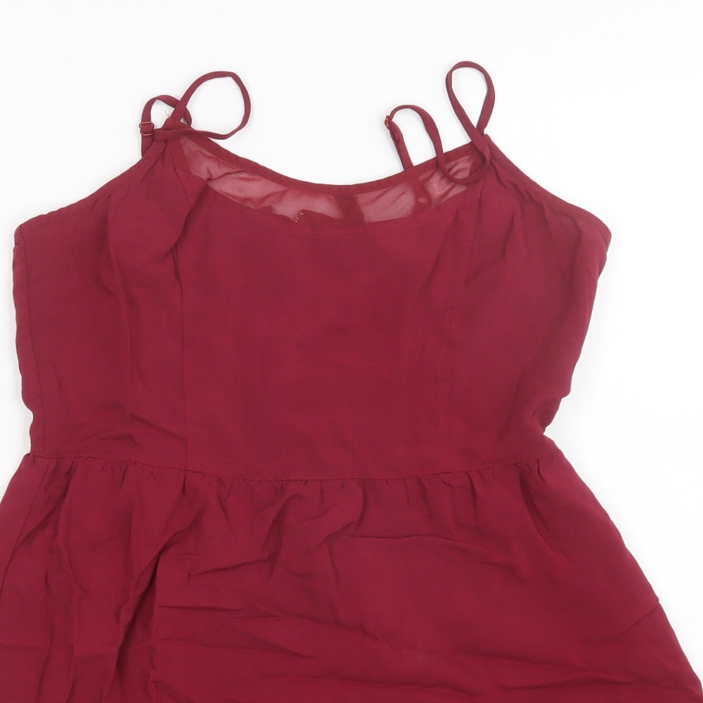H&M Womens Red   Tank Dress  Size 12