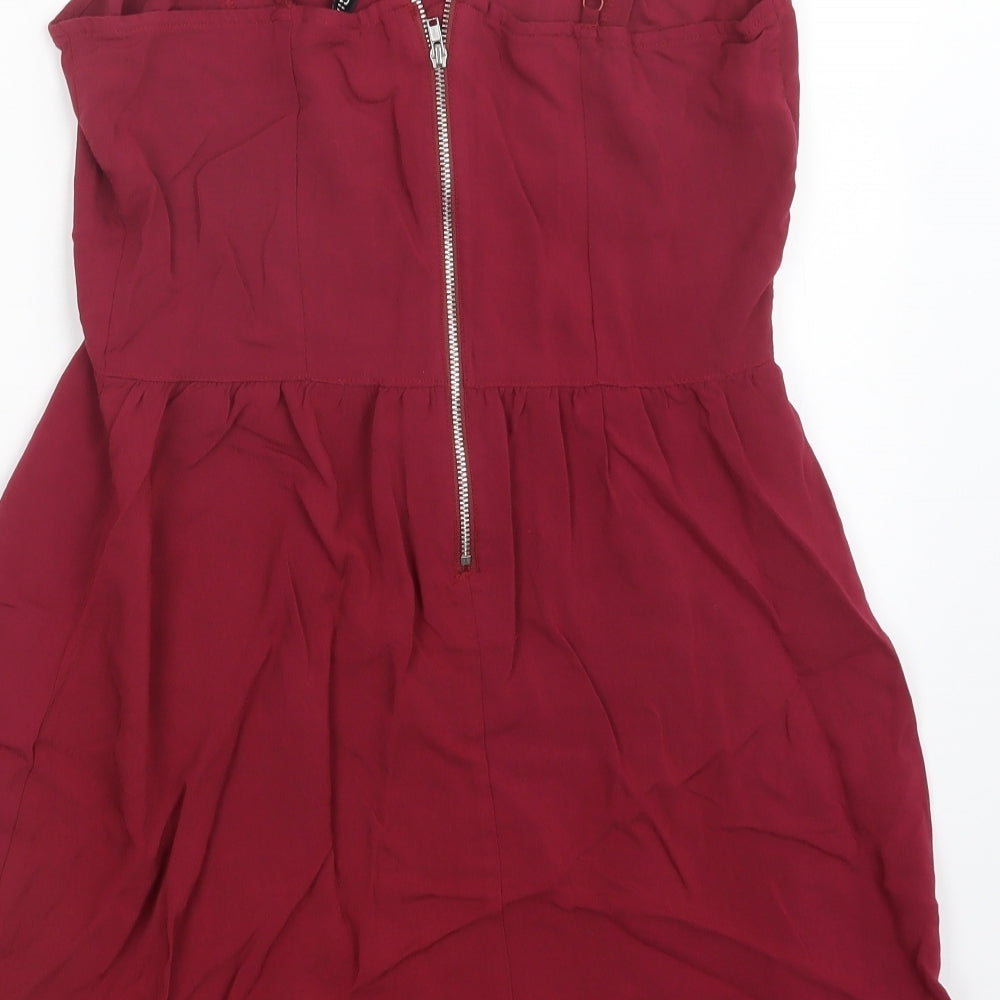 H&M Womens Red   Tank Dress  Size 12