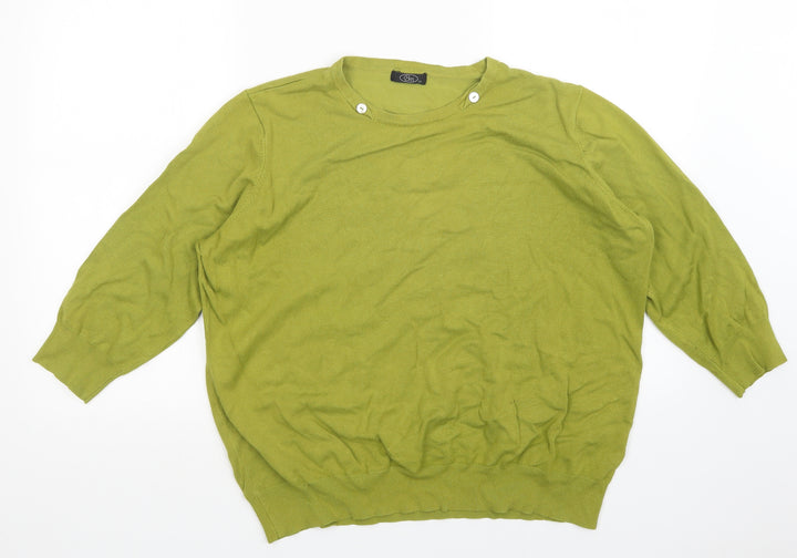 BM Womens Green Pullover Jumper Size XL