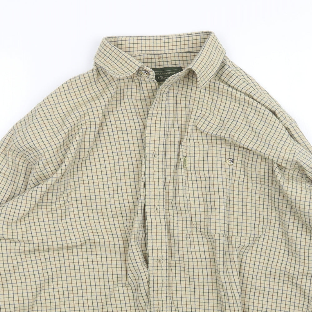 Champion Mens Multicoloured Check   Button-Up Size M