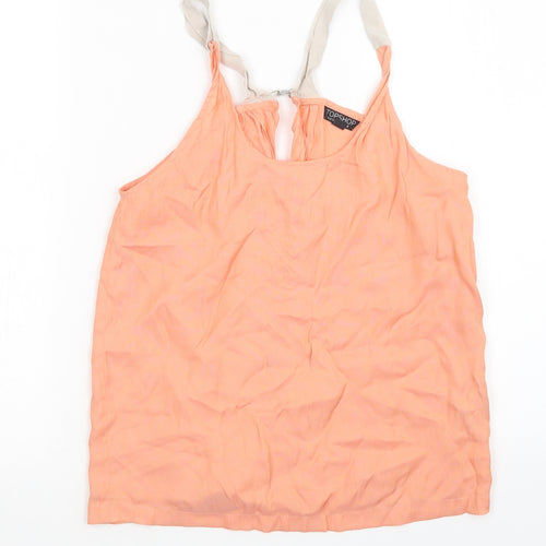 Topshop Womens Orange   Basic Tank Size 8