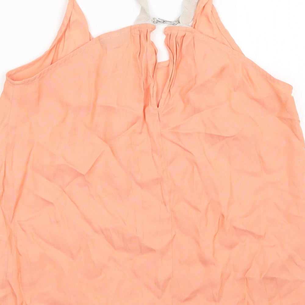 Topshop Womens Orange   Basic Tank Size 8