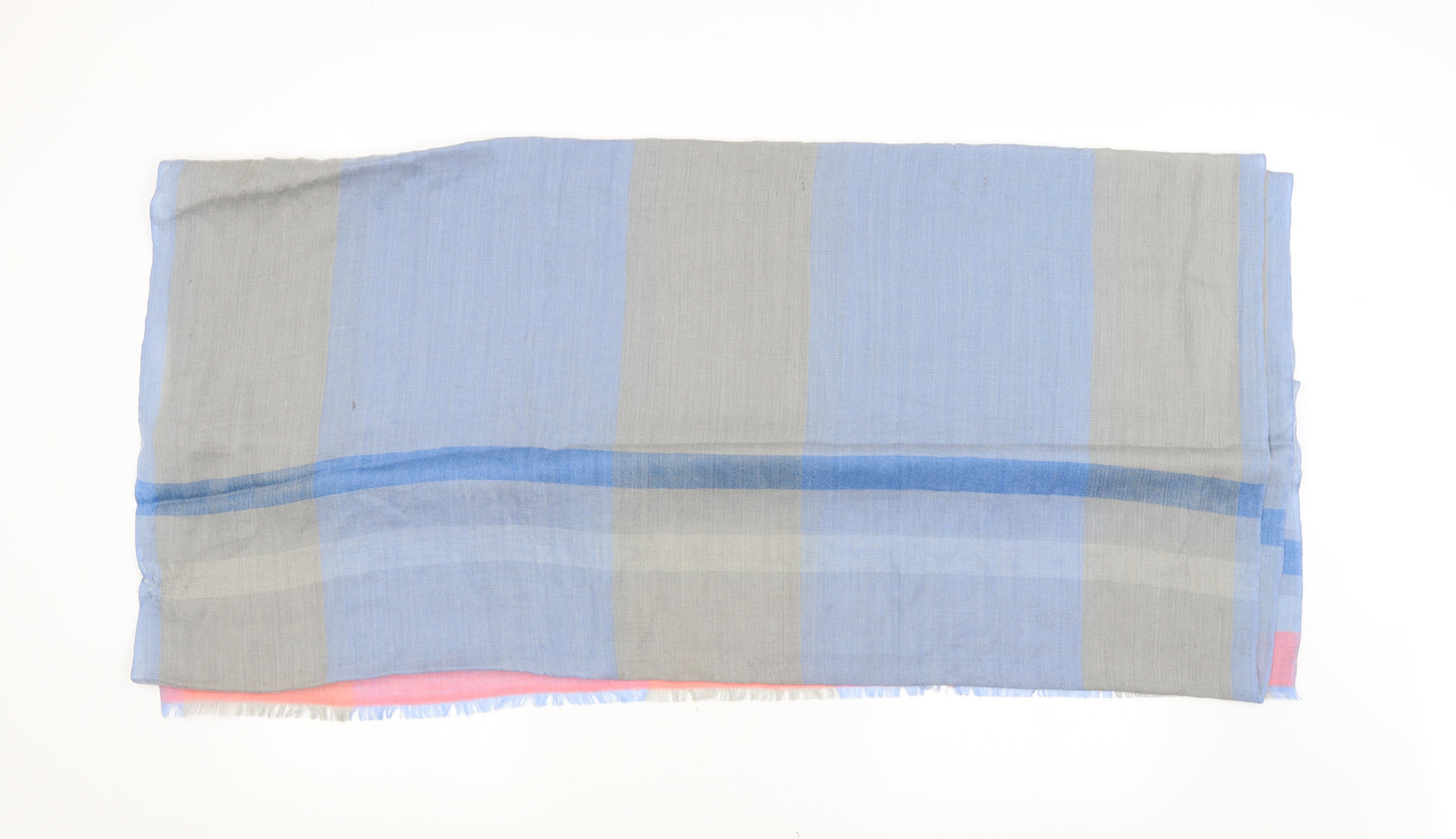 Preworn Unisex Blue Check   Shawl/Wrap