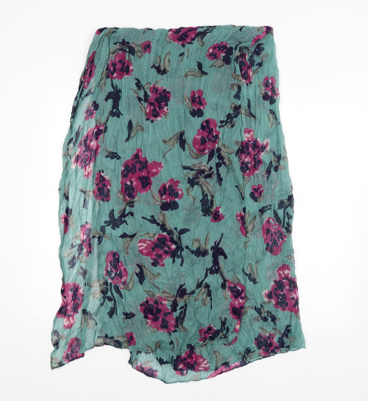 Preworn Unisex Green Floral   Shawl/Wrap