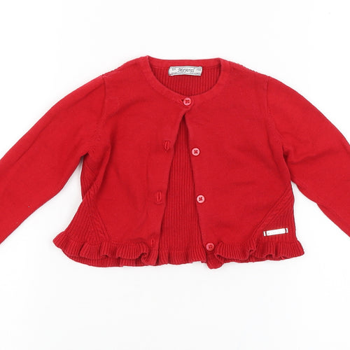 Mayoral Baby Red   Cardigan Jumper