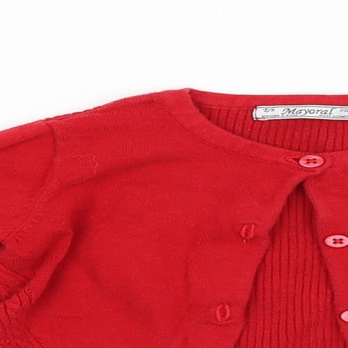 Mayoral Baby Red   Cardigan Jumper