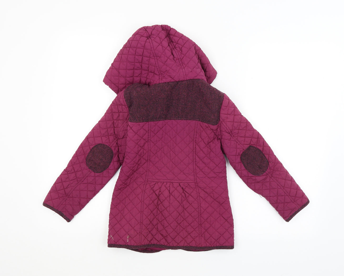 George Girls Purple Argyle/Diamond  Basic Coat Coat Size 7-8 Years