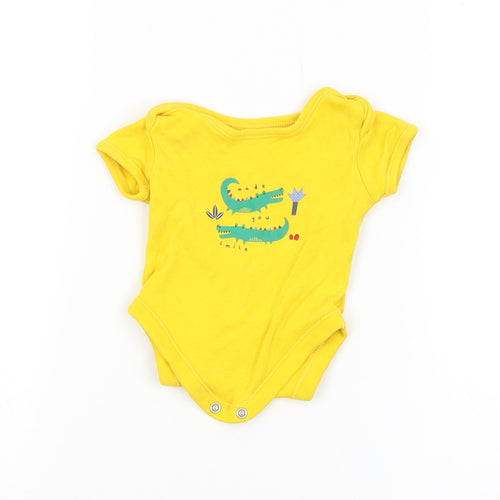 George Baby Yellow   Babygrow One-Piece Size 0-3 Months  - DINOSAURS
