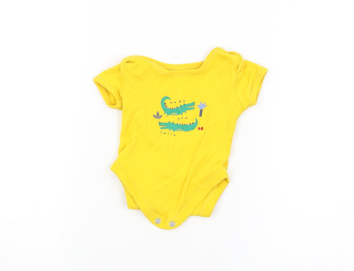 George Baby Yellow   Babygrow One-Piece Size 0-3 Months  - DINOSAURS