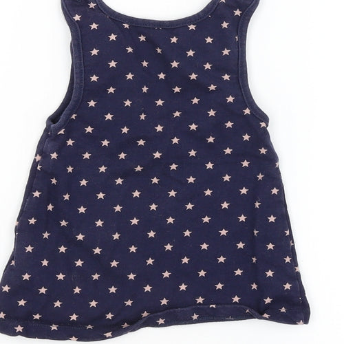 Blue Zoo Girls Blue Geometric  Dungaree One-Piece
