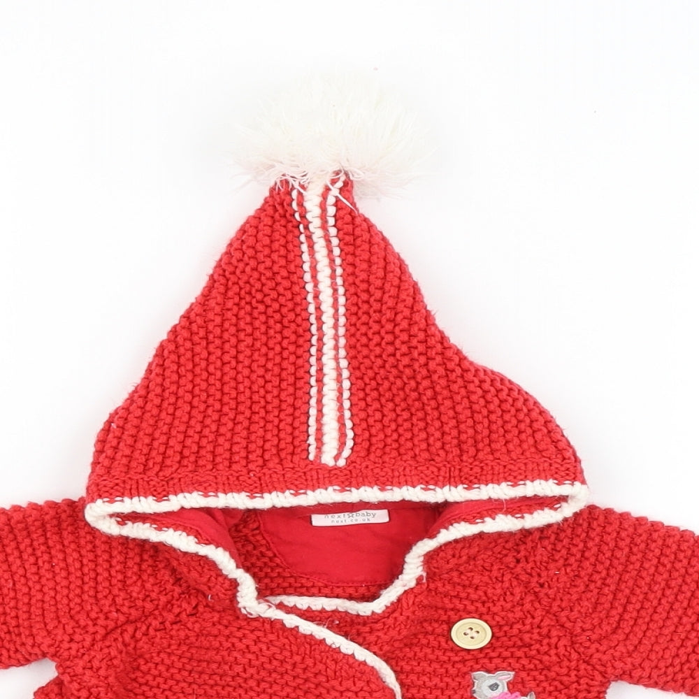 NEXT Baby Red   Basic Coat Coat Size 3-6 Months