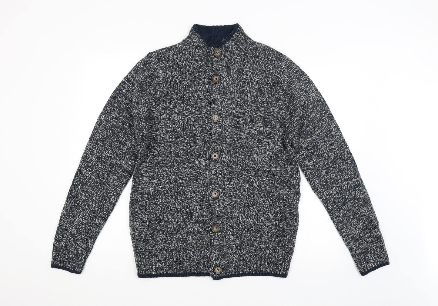 F&F Mens Grey   Cardigan Jumper Size S