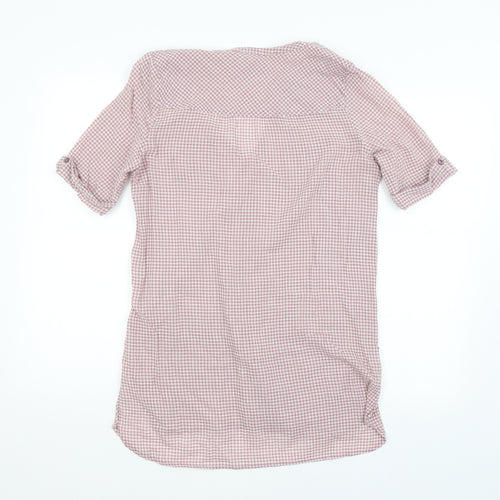 Preworn Womens Purple Check  Basic Button-Up Size L