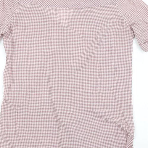 Preworn Womens Purple Check  Basic Button-Up Size L