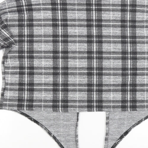 New Look Womens Grey Check  Pullover Jumper Size S