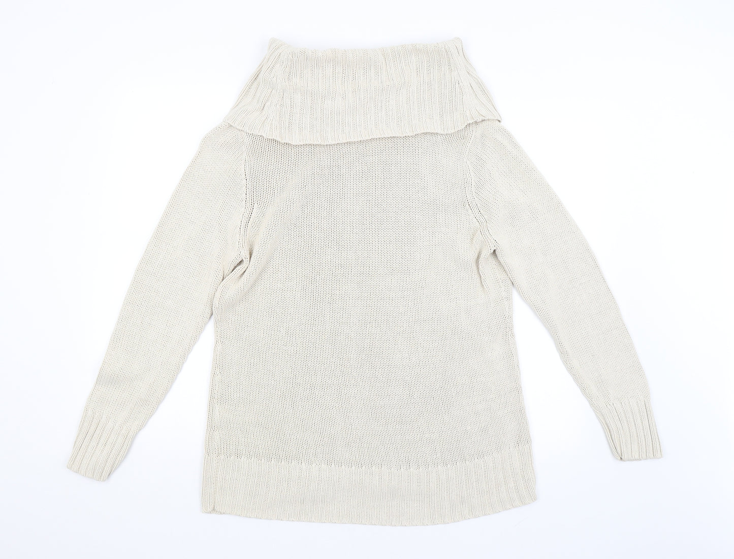 Passport Womens Beige Argyle/Diamond  Pullover Jumper Size 14