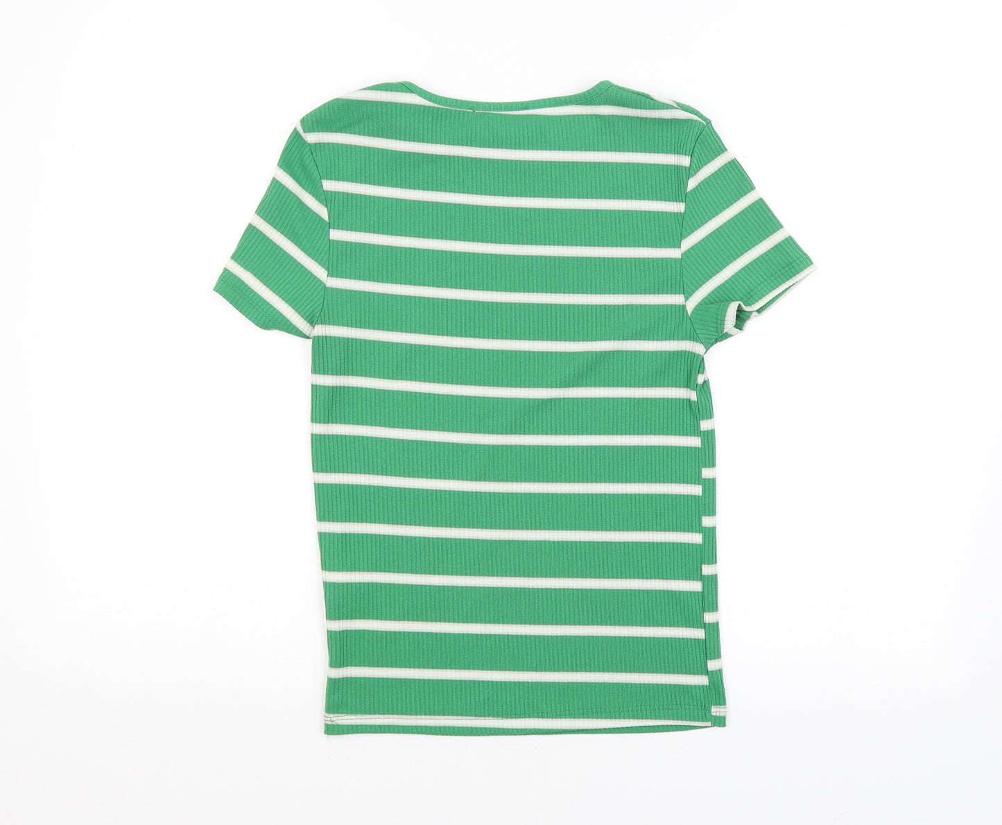 New Look Womens Green Striped  Pullover Jumper Size 8