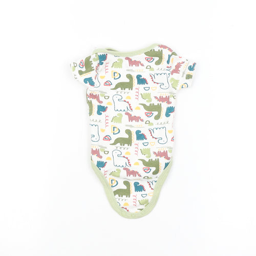 CHICK PEA Baby White Animal Print  Babygrow One-Piece Size 0-3 Months